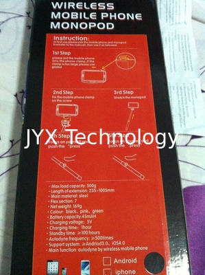 Wireless Mobile phone Monopod used for Iphone and android mobile supplier